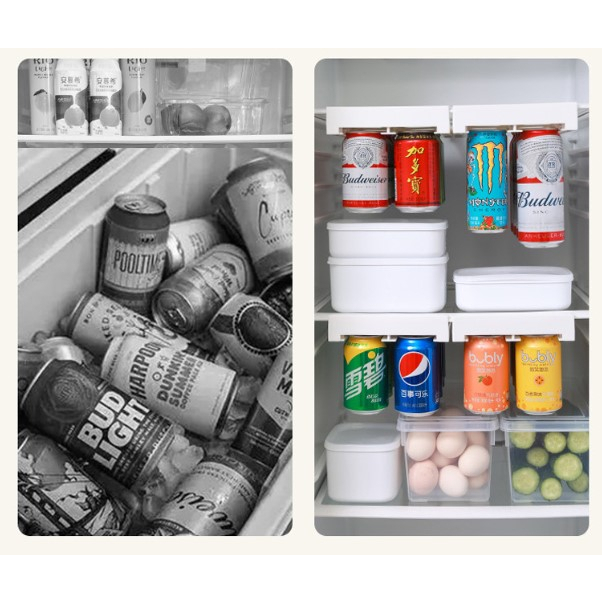 Organizador de Latas Estante Suspensa Suporte Geladeira Cozinha