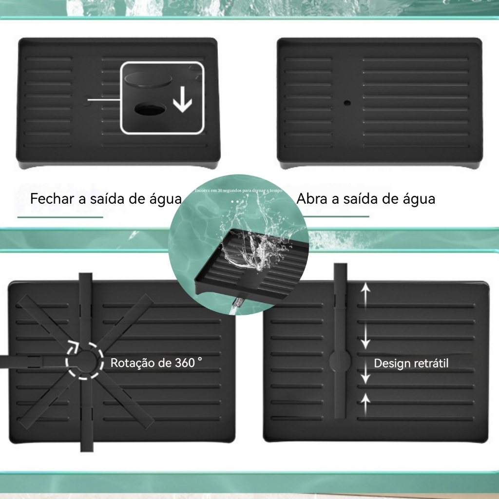 Escorredor de Louças Inox suporte - Organizador de Cozinha Duplo Prático e Economiza Espaço