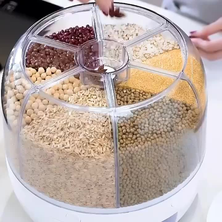 GrainLux – Dispenser Giratório de Alimentos