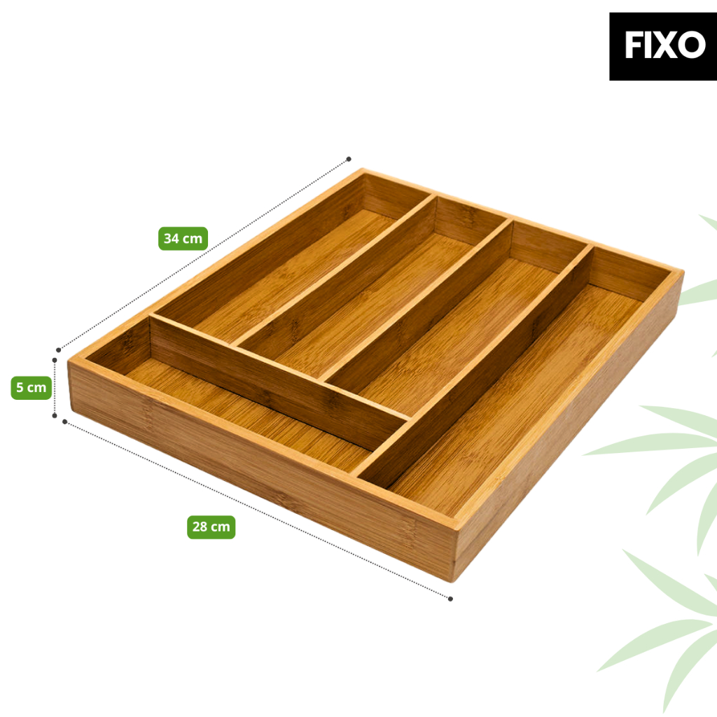 BambuSort – Organizador Porta-Talheres em Bambu Antibacteriano