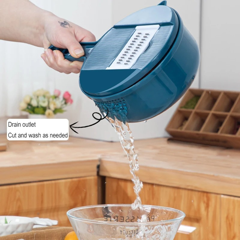 Cortador De Legumes Multifuncional Manual 12 Em 1 Descascador De Cozinha Manual Pratico Completo