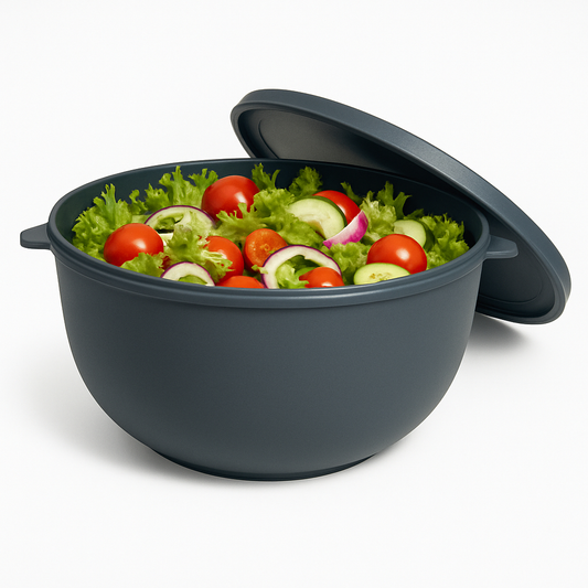 Kit com 5 Potes Grandes 2.800ml Bowl Redondo para Armazenar e Congelar Alimentos