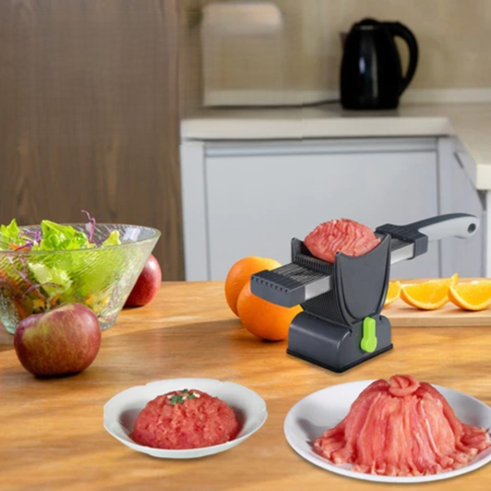 Fatiador Manual Multifuncional P/ Carnes Queijos e Vegetais em Aço Inox Ajustável