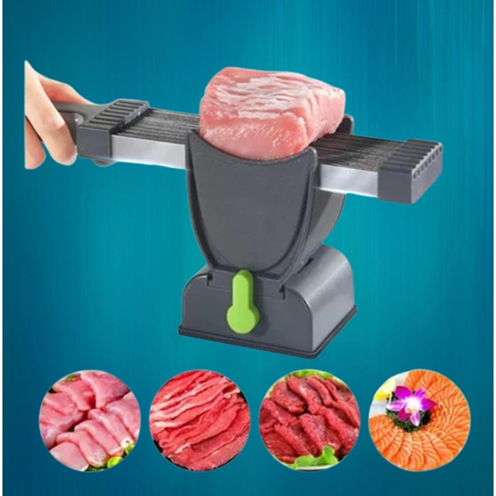 FatiaFácil – Fatiador Manual Ajustável em Aço Inox para Carnes, Queijos e Vegetais