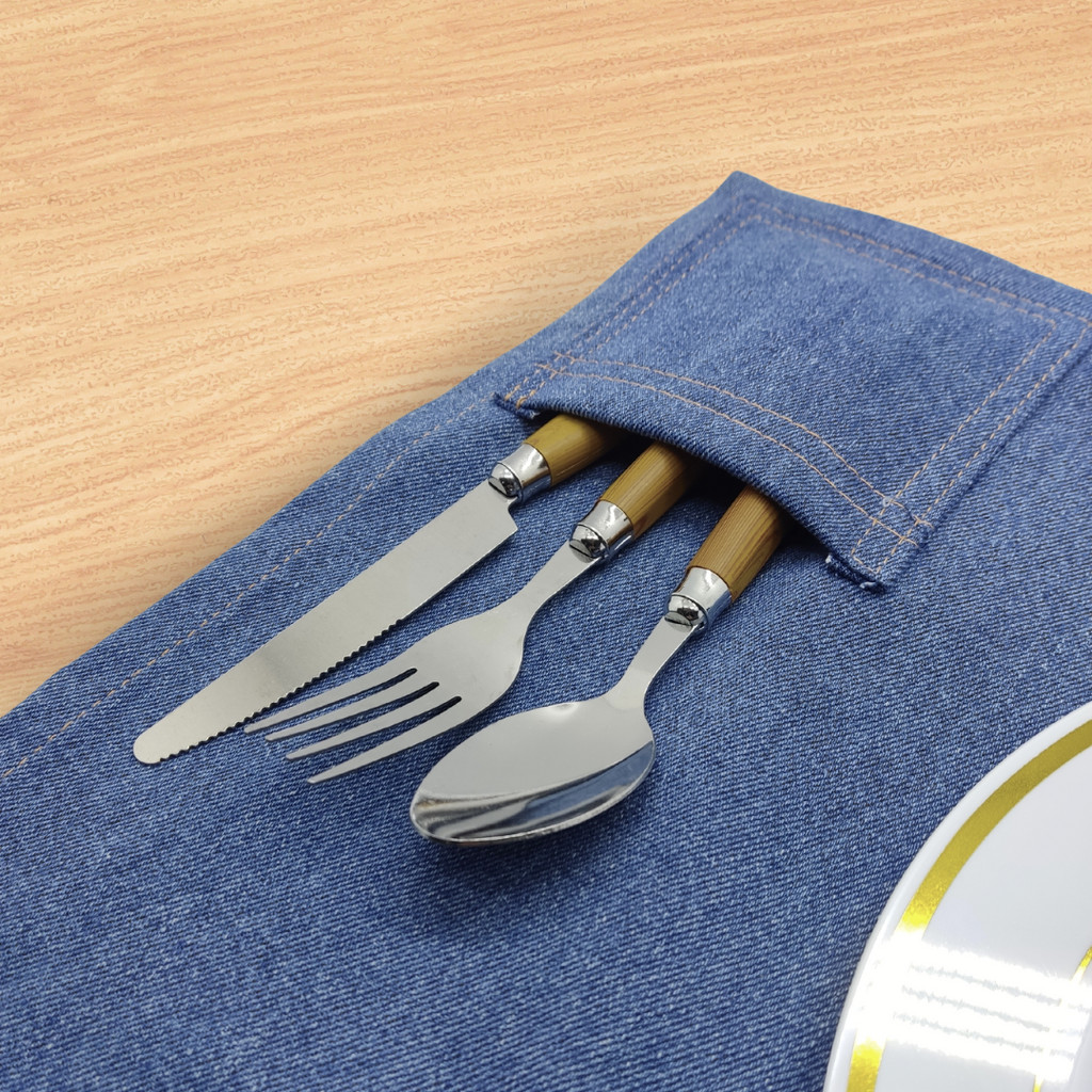 Conjunto Faqueiro Jogo 18 Peças Wood Luxo Garfo Faca Colher