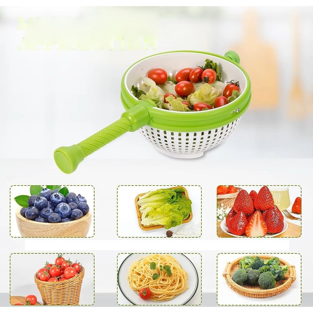 Secador De Saladas Legumes Verduras Giratório Centrifuga