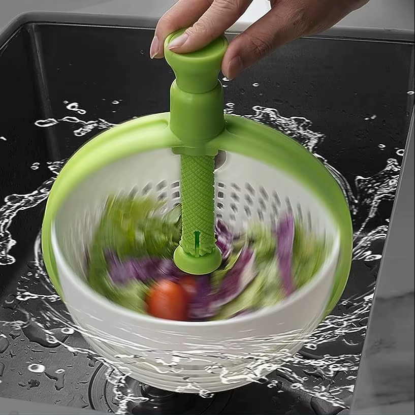 Secador De Saladas Legumes Verduras Giratório Centrifuga